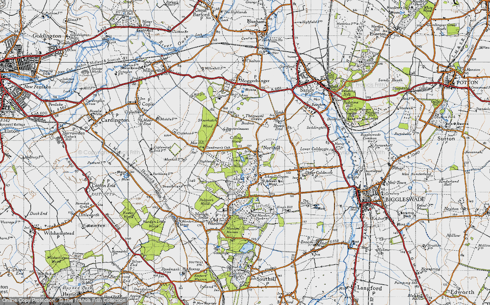 Old Map of Northill, 1946 in 1946