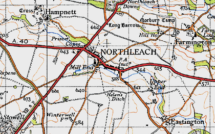Old map of Northleach in 1946