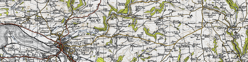 Old map of Northleigh in 1946