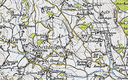 Old map of Northleigh in 1946