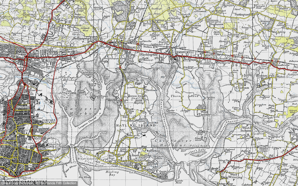 Old Map of Northney, 1945 in 1945