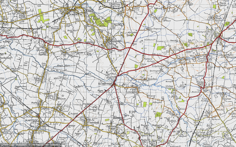 Old Map of Northover, 1945 in 1945