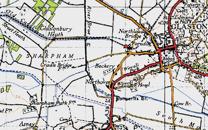 Old map of Northover in 1946