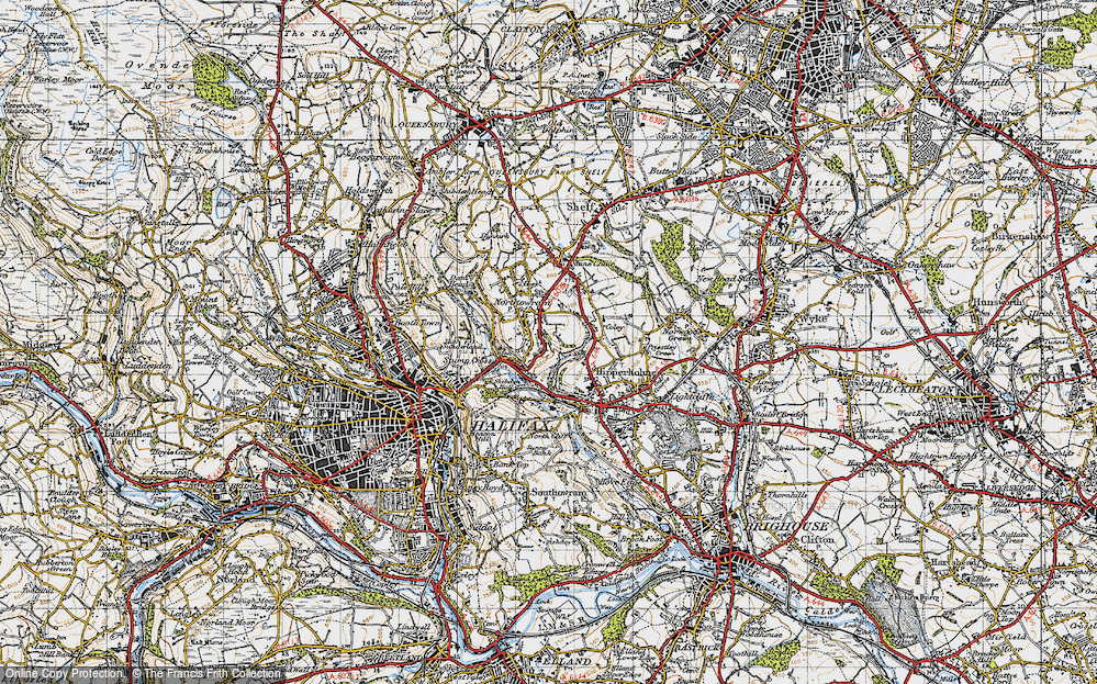 Old Map of Northowram, 1947 in 1947