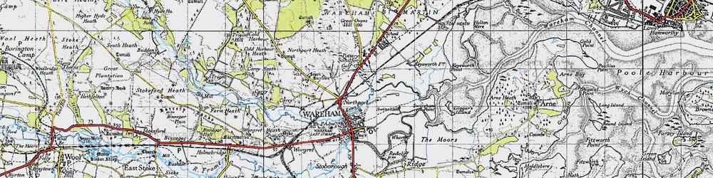 Old map of Northport in 1940