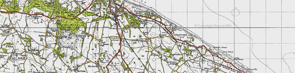 Old map of Northrepps in 1945