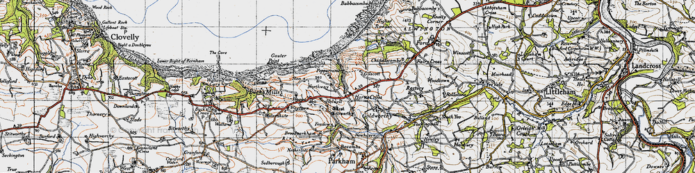 Old map of Northway in 1946