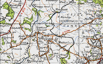 Old map of Northway in 1947