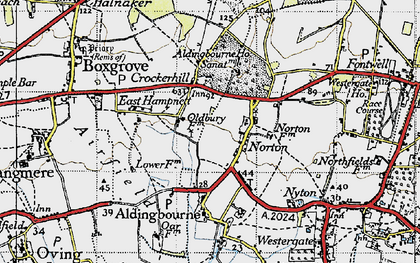 Old map of Norton in 1940