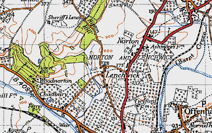 Old map of Norton in 1946