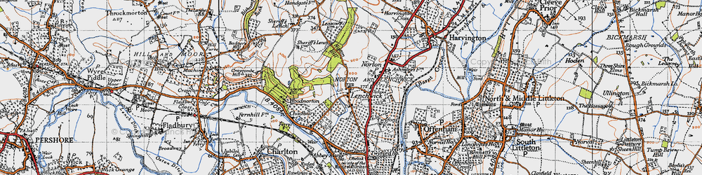 Old map of Norton in 1946