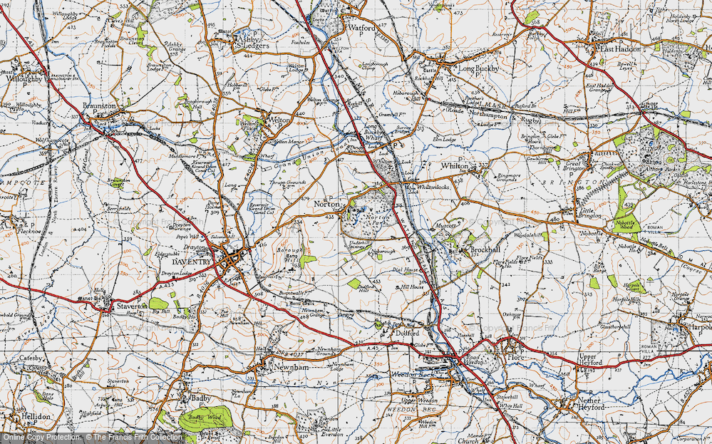 Old Map of Norton, 1946 in 1946