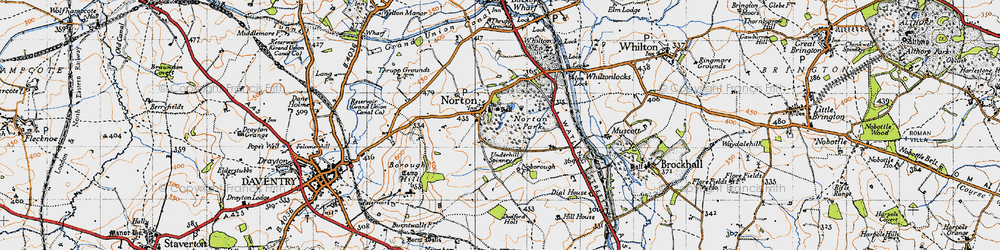 Old map of Newnham Grange in 1946