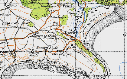 Old map of Slade in 1946