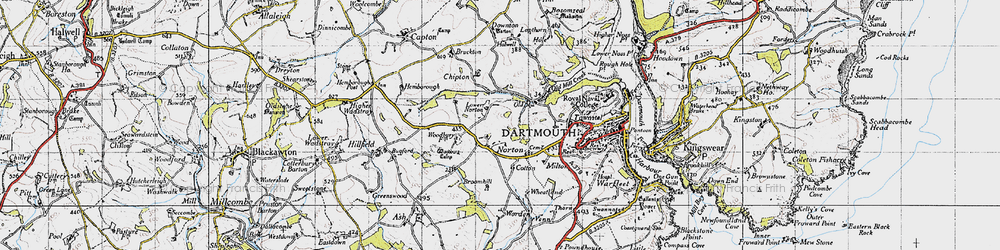 Old map of Bruckton in 1946