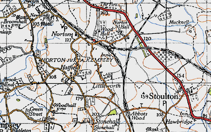 Old map of Norton in 1947