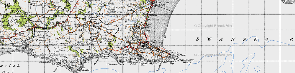 Old map of Norton in 1947
