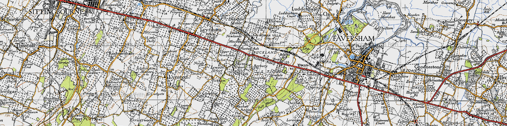 Old map of Norton Ash in 1946