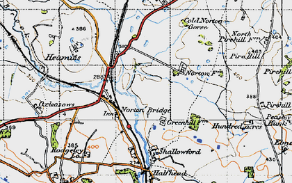 Old map of Norton Bridge in 1946