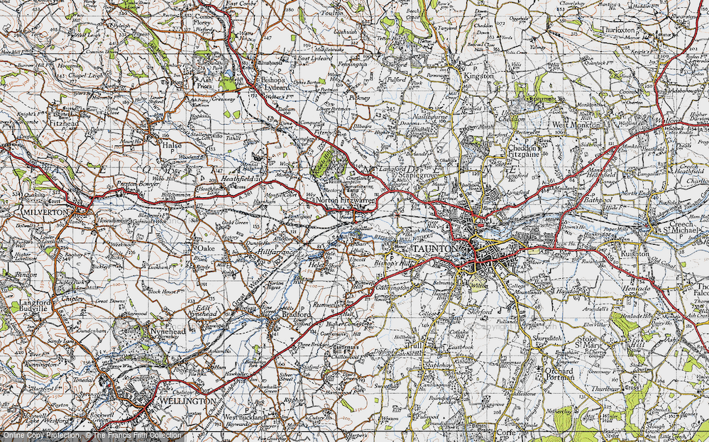 Old Map of Norton Fitzwarren, 1946 in 1946