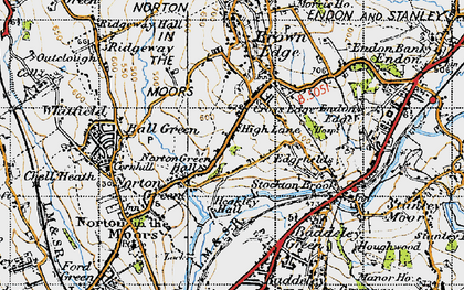Old map of Norton Green in 1946