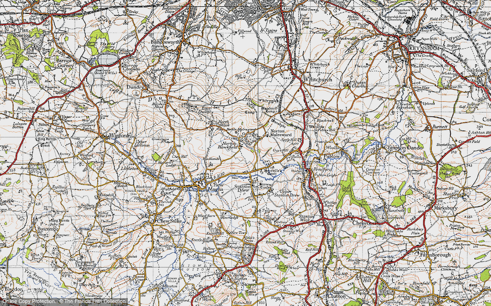 Old Map of Norton Hawkfield, 1946 in 1946