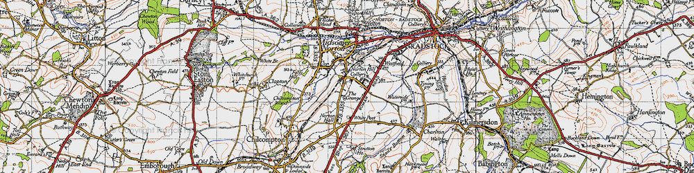 Old map of White Post in 1946