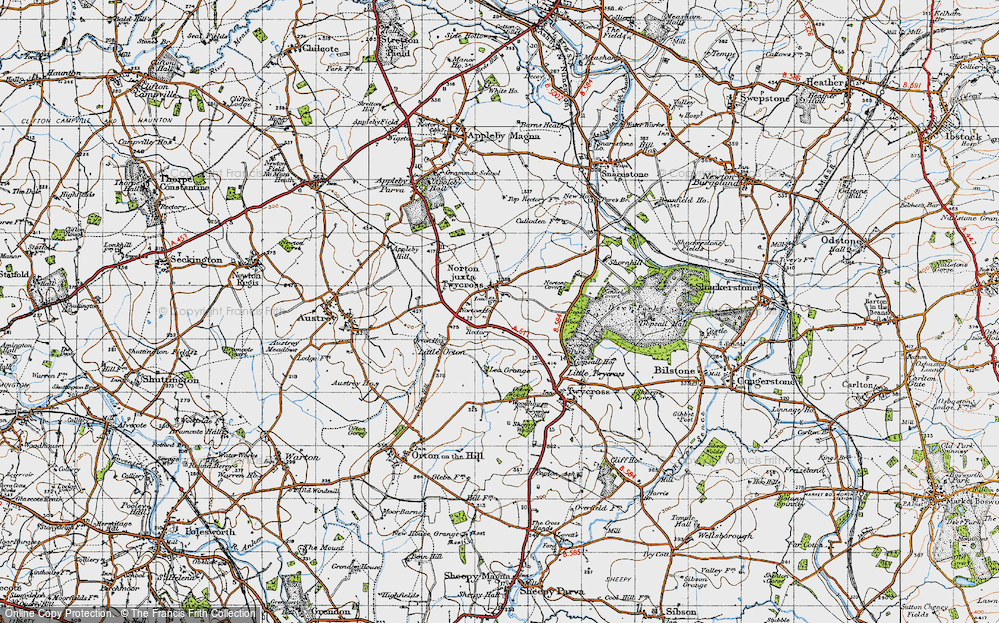 Old Map of Norton-Juxta-Twycross, 1946 in 1946