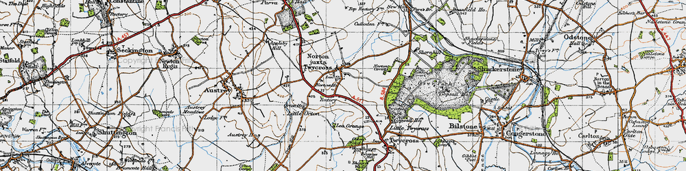 Old map of Norton-Juxta-Twycross in 1946