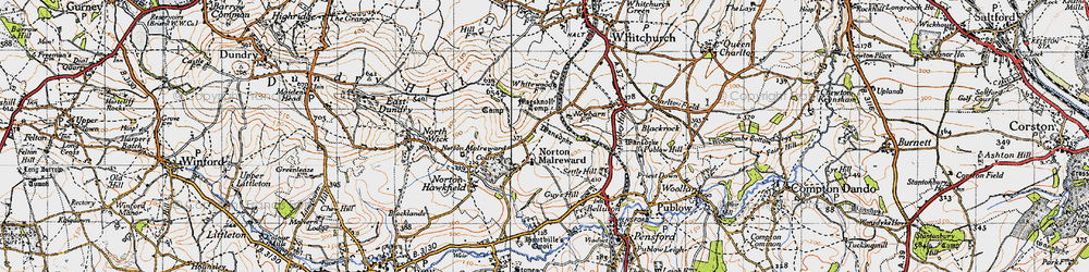 Old map of Norton Malreward in 1946