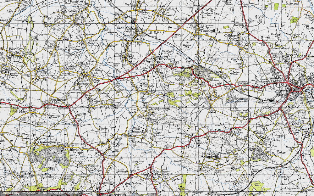 Old Map of Norton Sub Hamdon, 1945 in 1945