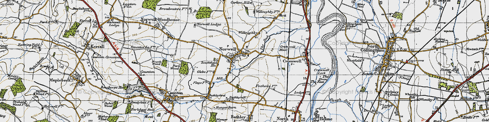 Old map of Norwell in 1947