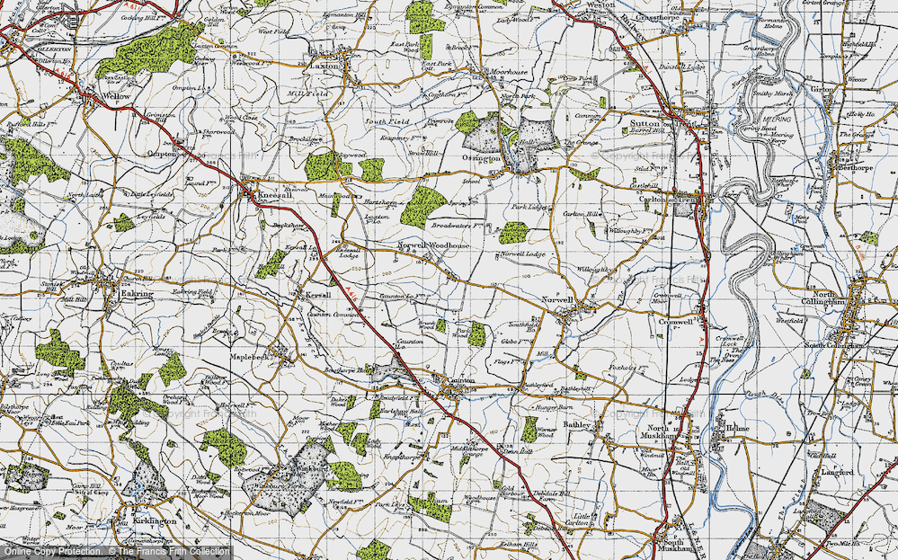 Old Map of Norwell Woodhouse, 1947 in 1947