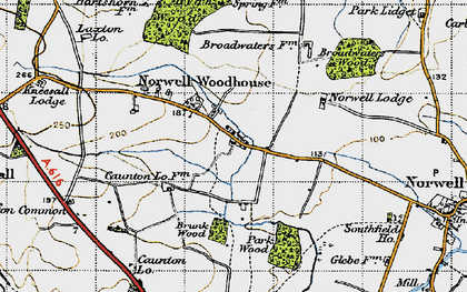 Old map of Norwell Woodhouse in 1947
