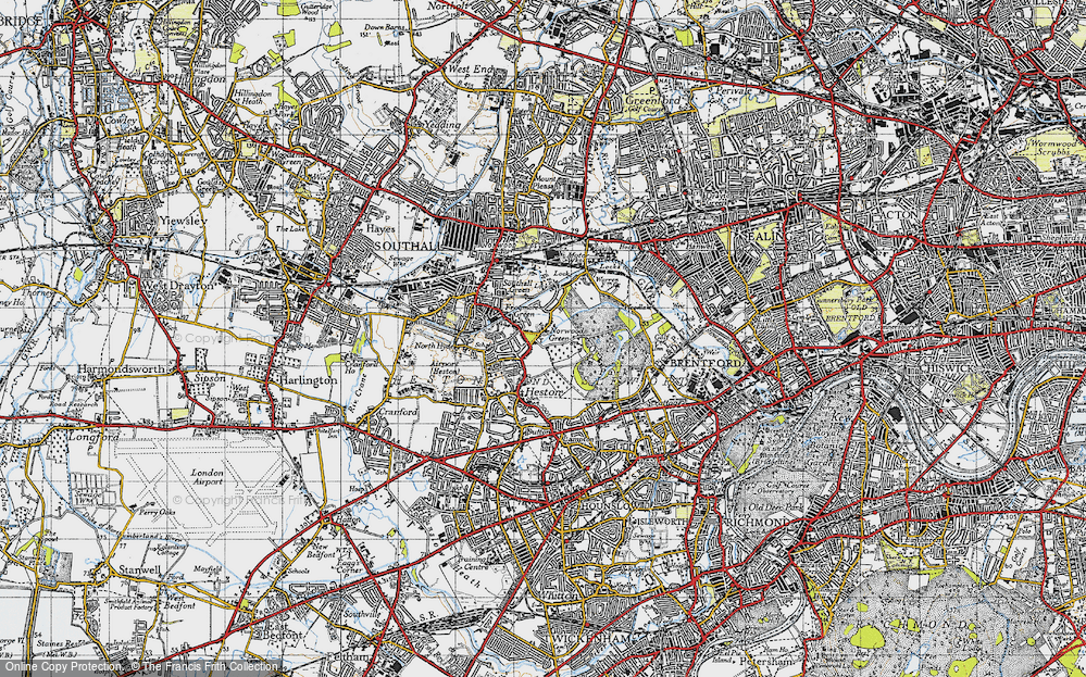 Old Map of Norwood Green, 1945 in 1945