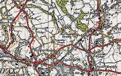 Old map of Norwood Green in 1947