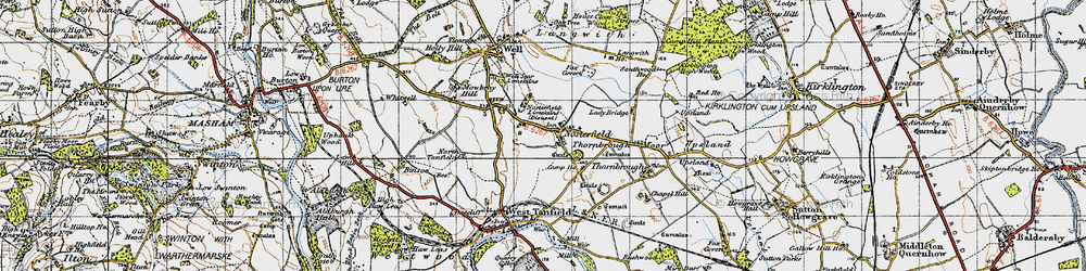 Old map of Nosterfield in 1947