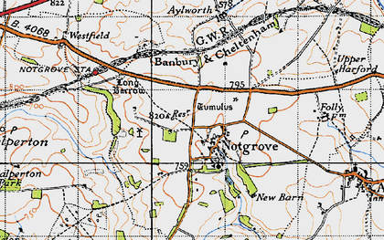 Old map of Notgrove in 1946