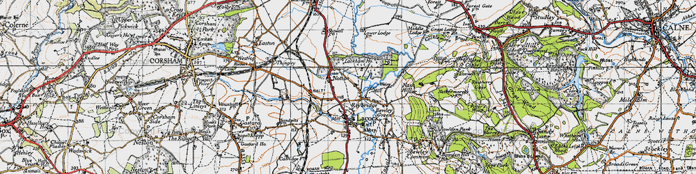 Old map of Notton in 1940
