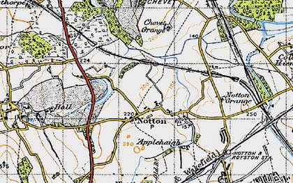 Old map of Notton in 1947