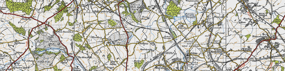 Old map of Notton in 1947