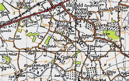 Old map of Butlers in 1945