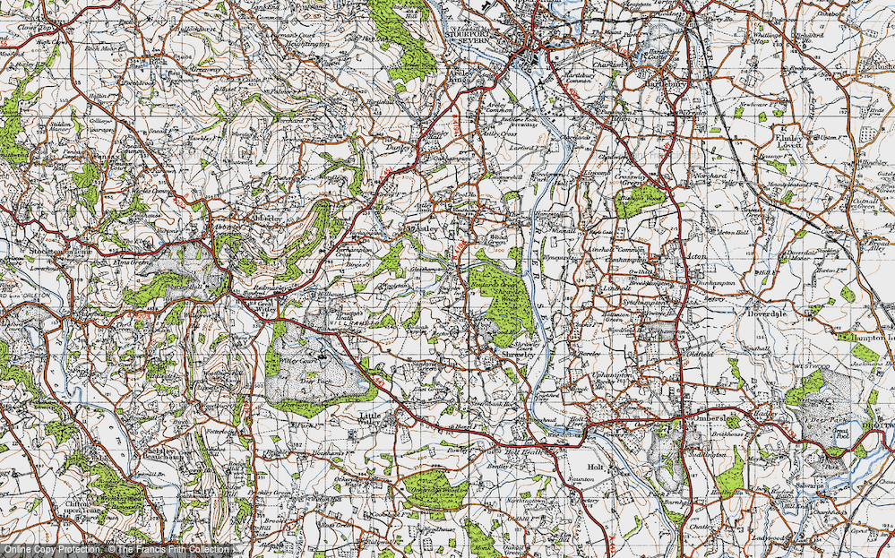 Old Map of Noutard's Green, 1947 in 1947