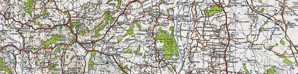 Old map of Noutard's Green in 1947