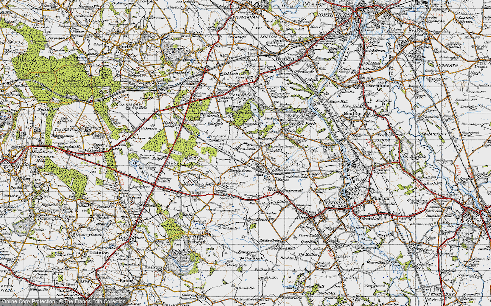 Old Map of Nova Scotia, 1947 in 1947