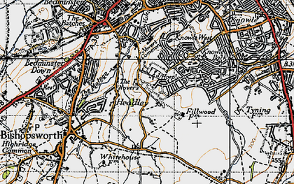 Old map of Novers Park in 1946