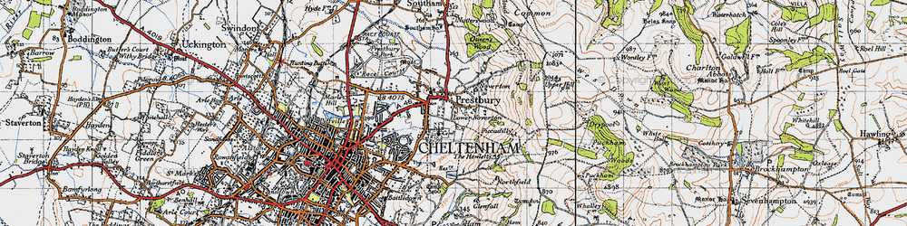Old map of Noverton in 1946