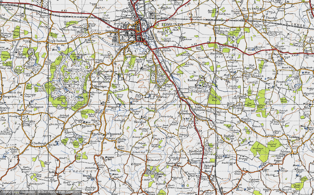 Old Map of Nowton, 1946 in 1946