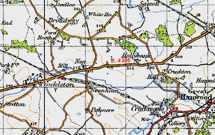 Old map of Beechfield Ho in 1947