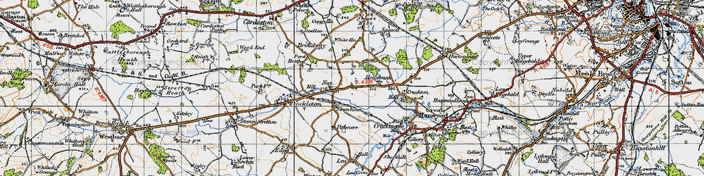 Old map of Beechfield Ho in 1947